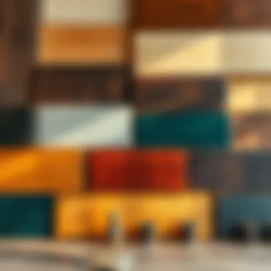 Elegant color palette showcasing various wood stain options