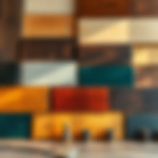 Elegant color palette showcasing various wood stain options