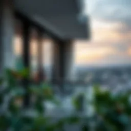 Elegant balcony with pimapen glass