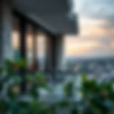 Elegant balcony with pimapen glass