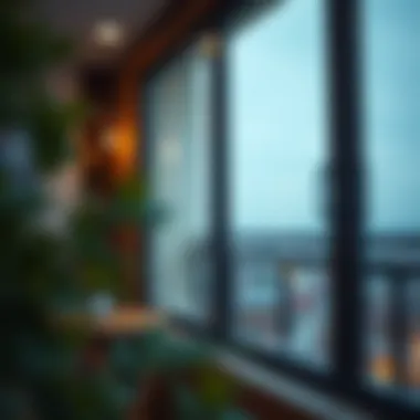 Close-up of energy-efficient glass panel