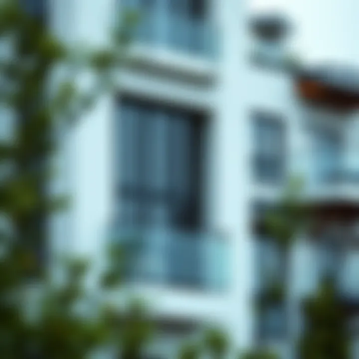 Modern building featuring pimapen balcony glass