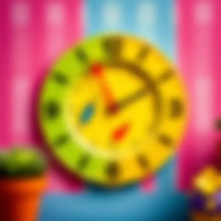 Colorful DIY plastic plate clock project