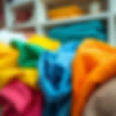 Diverse Colors of Polyester Fabric Polyester fabric in various colors displayed