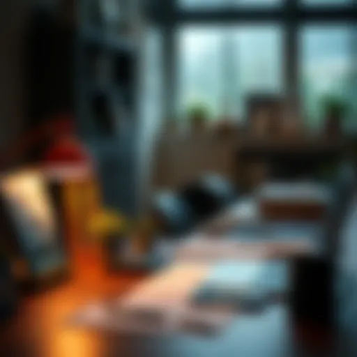 A focused workspace illustrating productivity