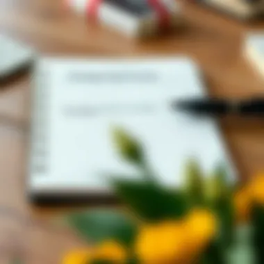 A notebook with productivity strategies outlined