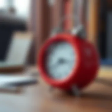 A timer set for productivity sessions