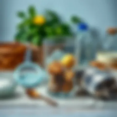 Illustration of proper glass waste disposal techniques