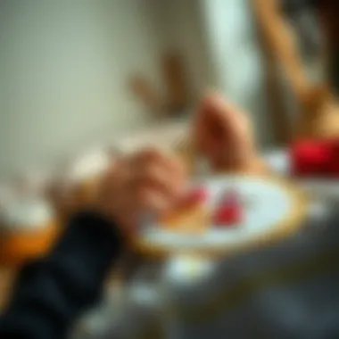 Artist demonstrating a unique punch embroidery technique on fabric