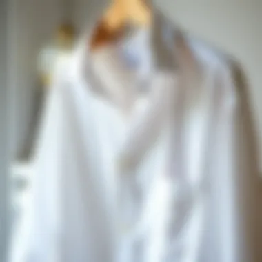 The transformed white shirt after cleaning