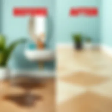 Before and after stain removal comparison