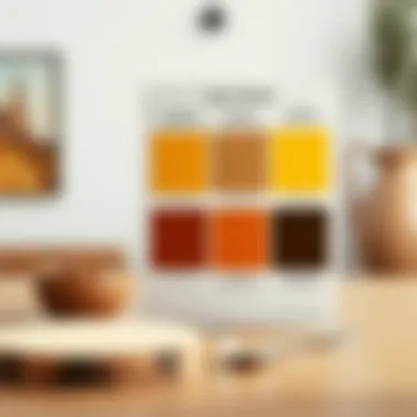 Color theory diagram illustrating yellow and brown attributes