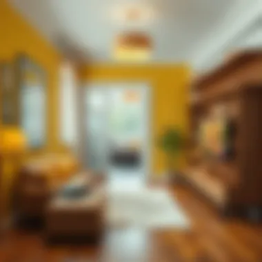 Design samples using yellow and brown hues