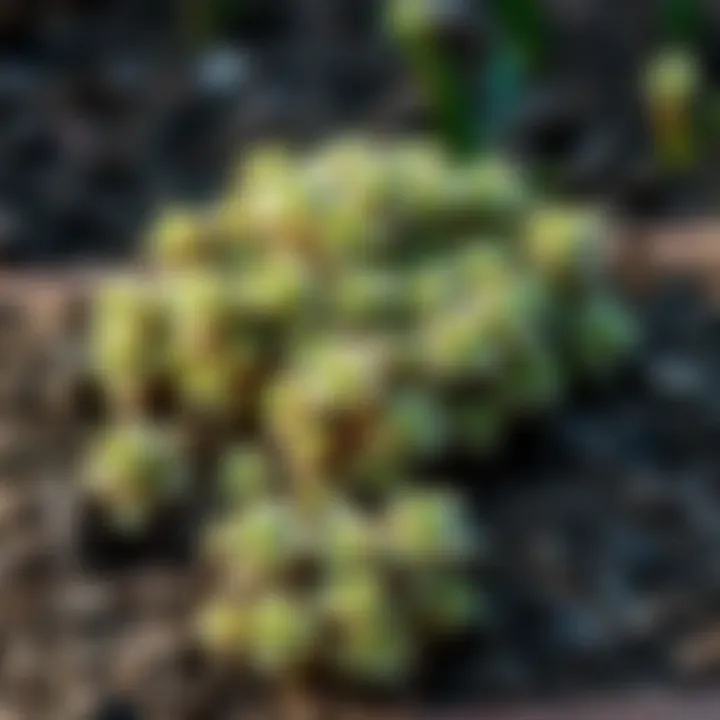 Healthy Sedum Morganianum planted in well-draining soil mix