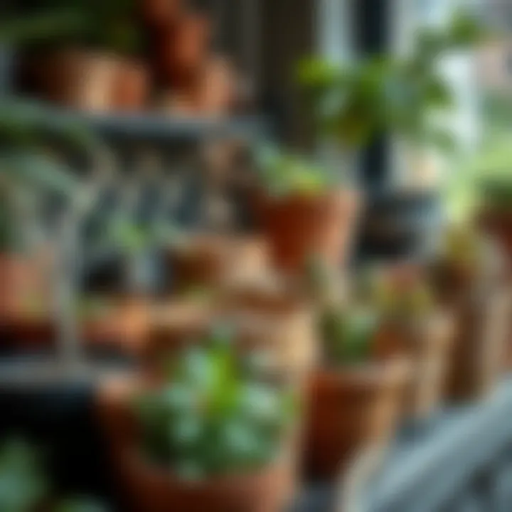 A selection of pots for different tree species