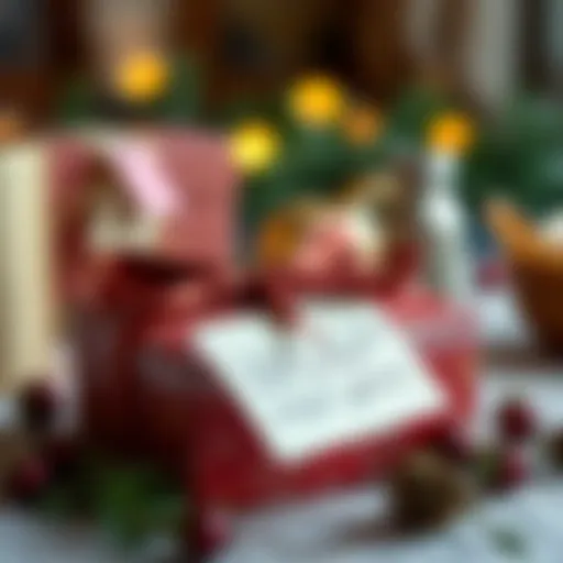 A beautifully wrapped gift with a handwritten note