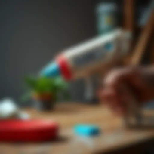 Application with Silicone Gun Silikon tabancası ile uygulama