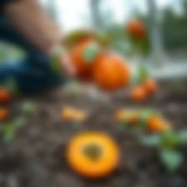 Preparing soil for apricot seeds