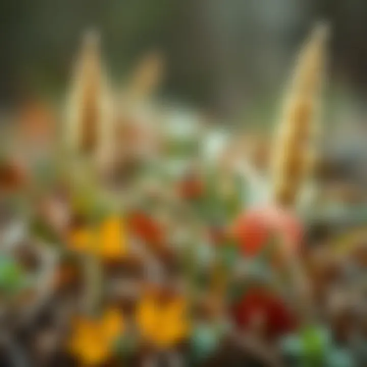 Diverse autumn plants in their natural habitat