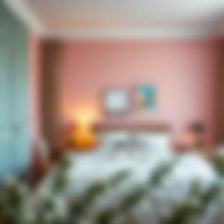 Cozy bedroom showcasing soothing pastel wall shades