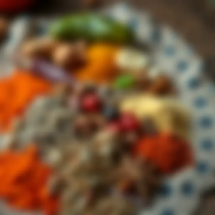 Essential Spices for Quality Pickles Selection of various spices used in pickle making laid out artistically