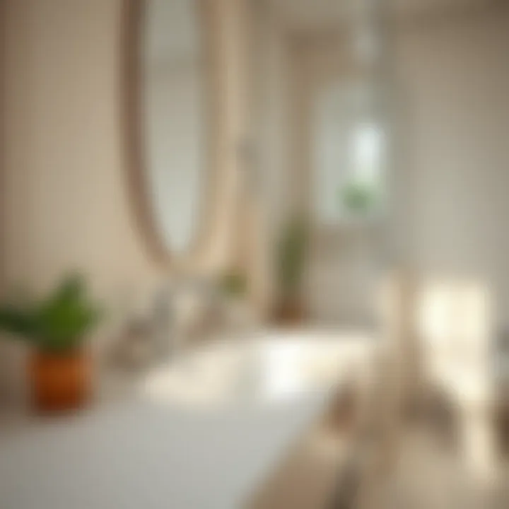 Spotless bathroom surface after cleaning