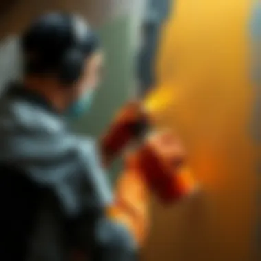 A professional technique demonstrating the right way to apply spray paint