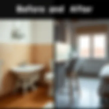 Before and after stain removal results