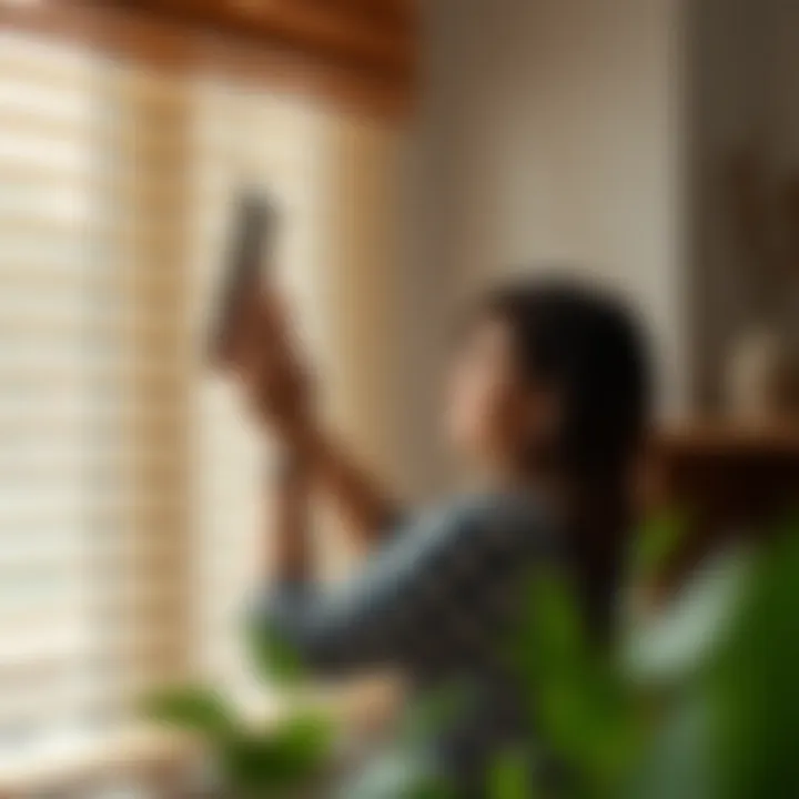 Final adjustments to the installed blinds