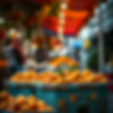 Fresh Apricots at the Local Market A street vendor selling fresh apricots at a local market