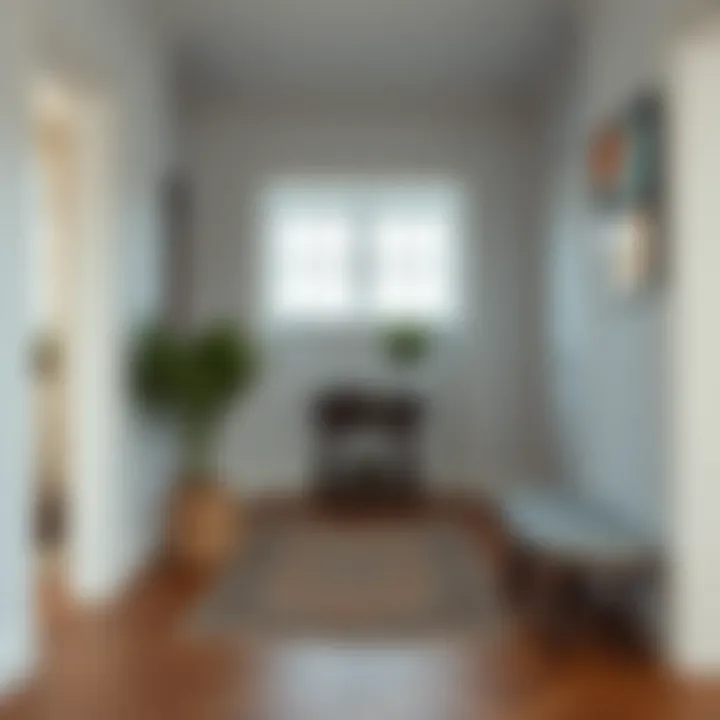 Stylish corridor featuring a carefully chosen rug