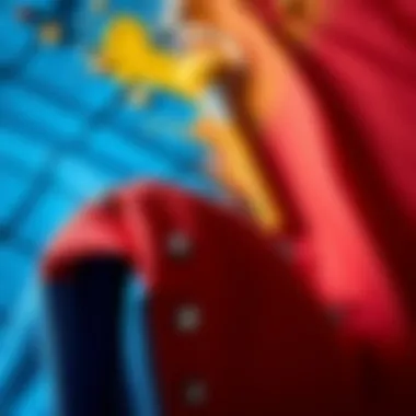 Demonstration of water-based paint on fabric