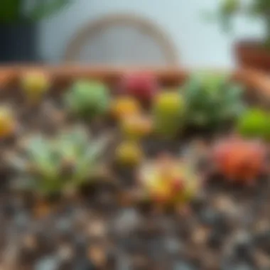 Healthy succulents thriving in well-drained soil