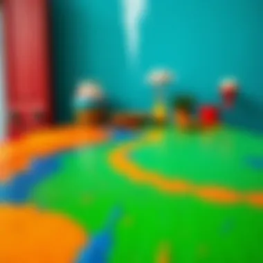 A beautifully painted suntalam surface showcasing vibrant colors