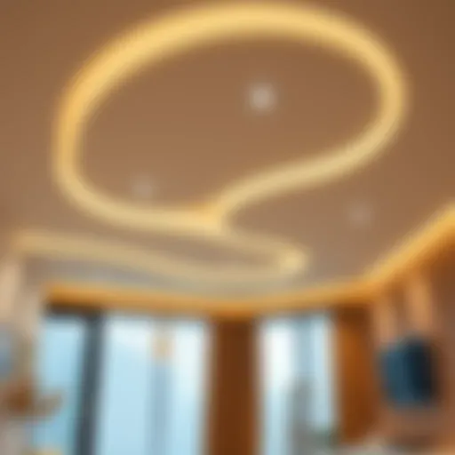 Elegant suspended ceiling design showcasing modern aesthetics