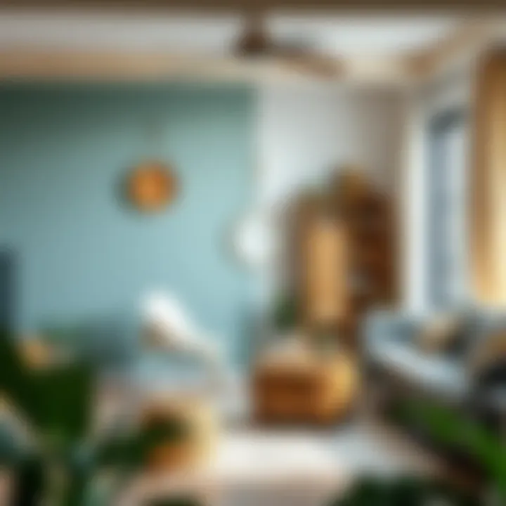 Eco-friendly water-resistant paint displayed in a sustainable living space