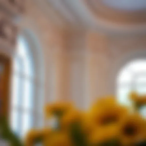 Elegant crown molding showcasing intricate designs