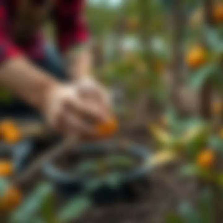 Apricot seed planting technique