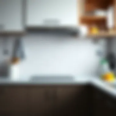 Clean and shiny kitchen cabinet surface after treatment