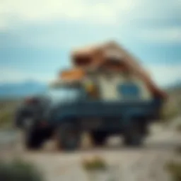 Innovative tent design on a vehicle