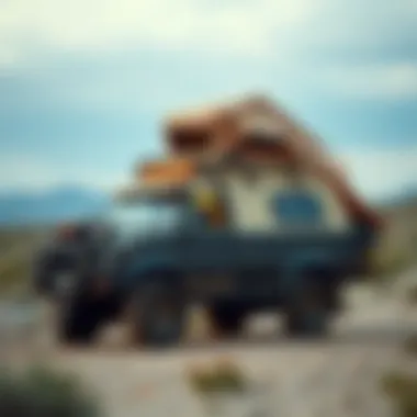 Innovative Tent Design for Adventurous Travelers Innovative tent design on a vehicle