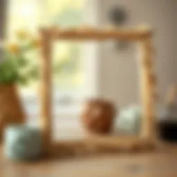 Creative DIY frame made with toothpicks