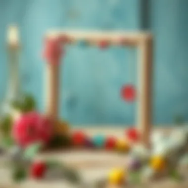 Decorative Touches for Personalization Colorful decorations added to a toothpick frame