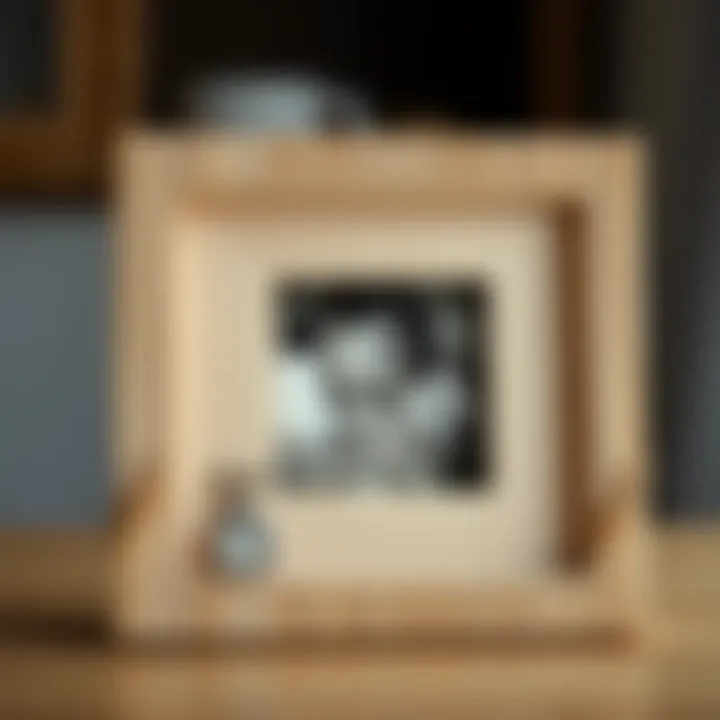 Completed Frame Showcasing a Memory Finished toothpick frame displaying a photo