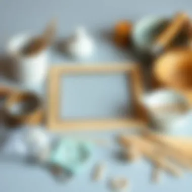 Essential Materials for Your Frame Materials laid out for crafting a toothpick frame