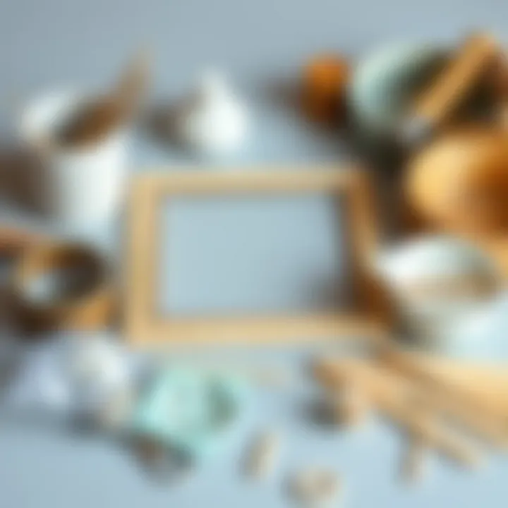 Essential Materials for Your Frame Materials laid out for crafting a toothpick frame