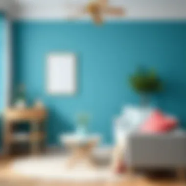 Stylish color palette featuring turquoise blue and complementary colors