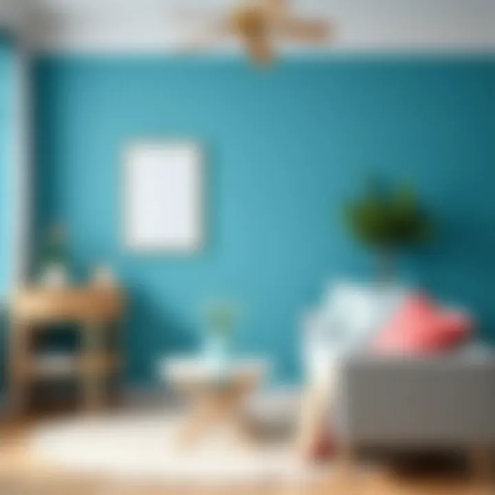 Stylish color palette featuring turquoise blue and complementary colors