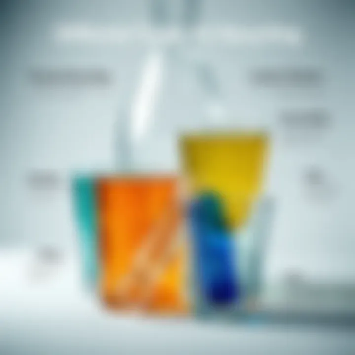 Infographic showing types of glass for recycling