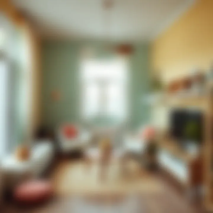 Visual representation of different color theories applied in decor